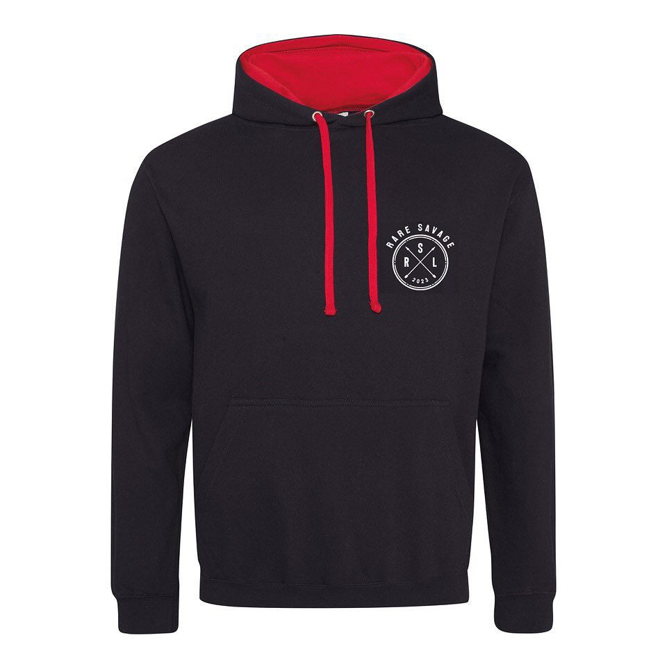 CHAOS Hoody - Black with red hood