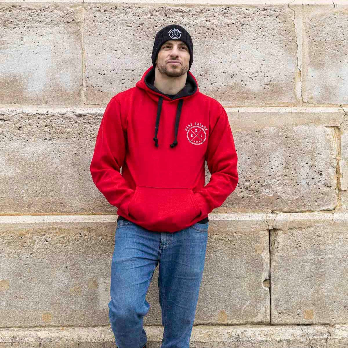 CHAOS Hoody - Red with black hood