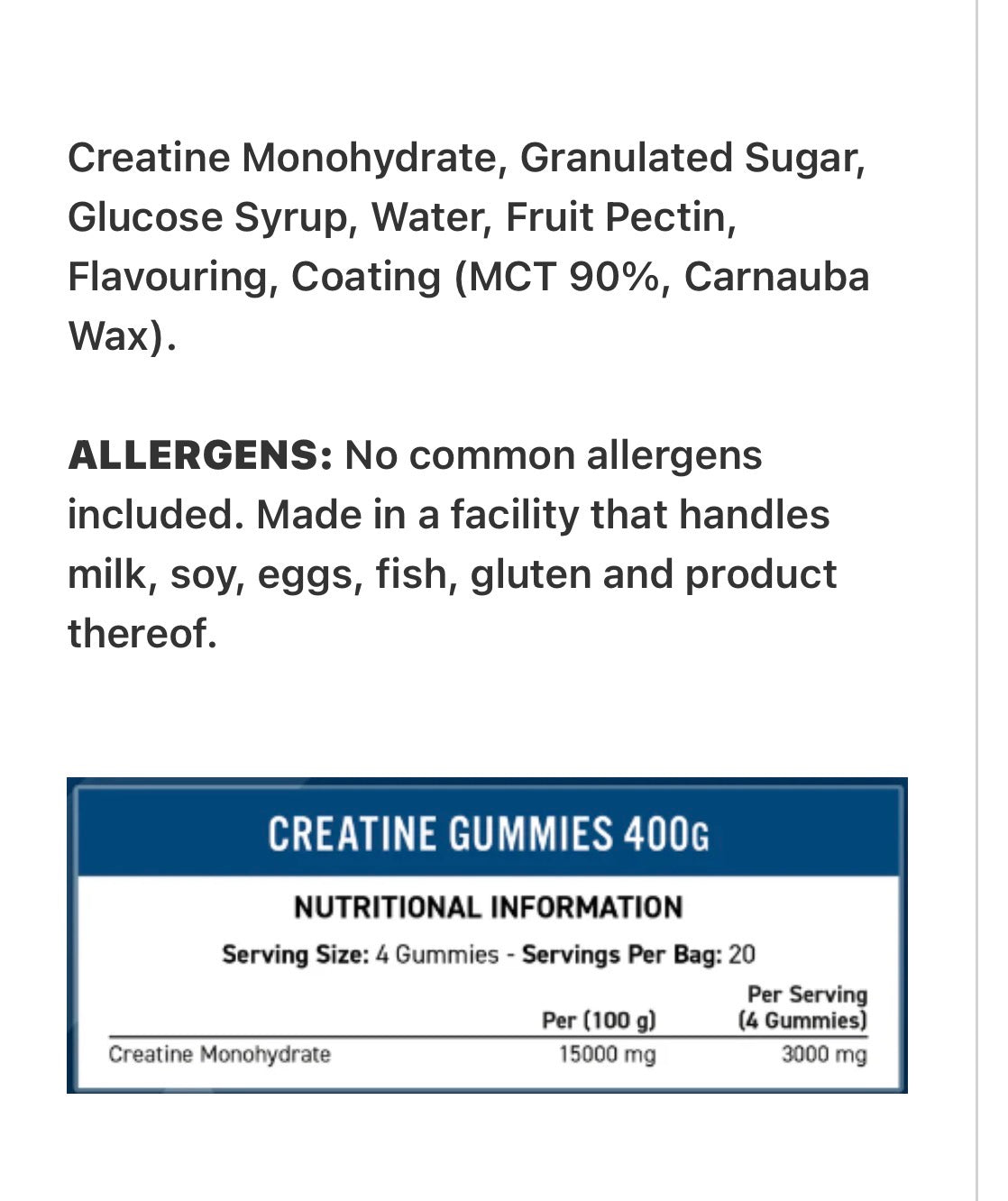Applied Nutrition Creatine Gummies x 80